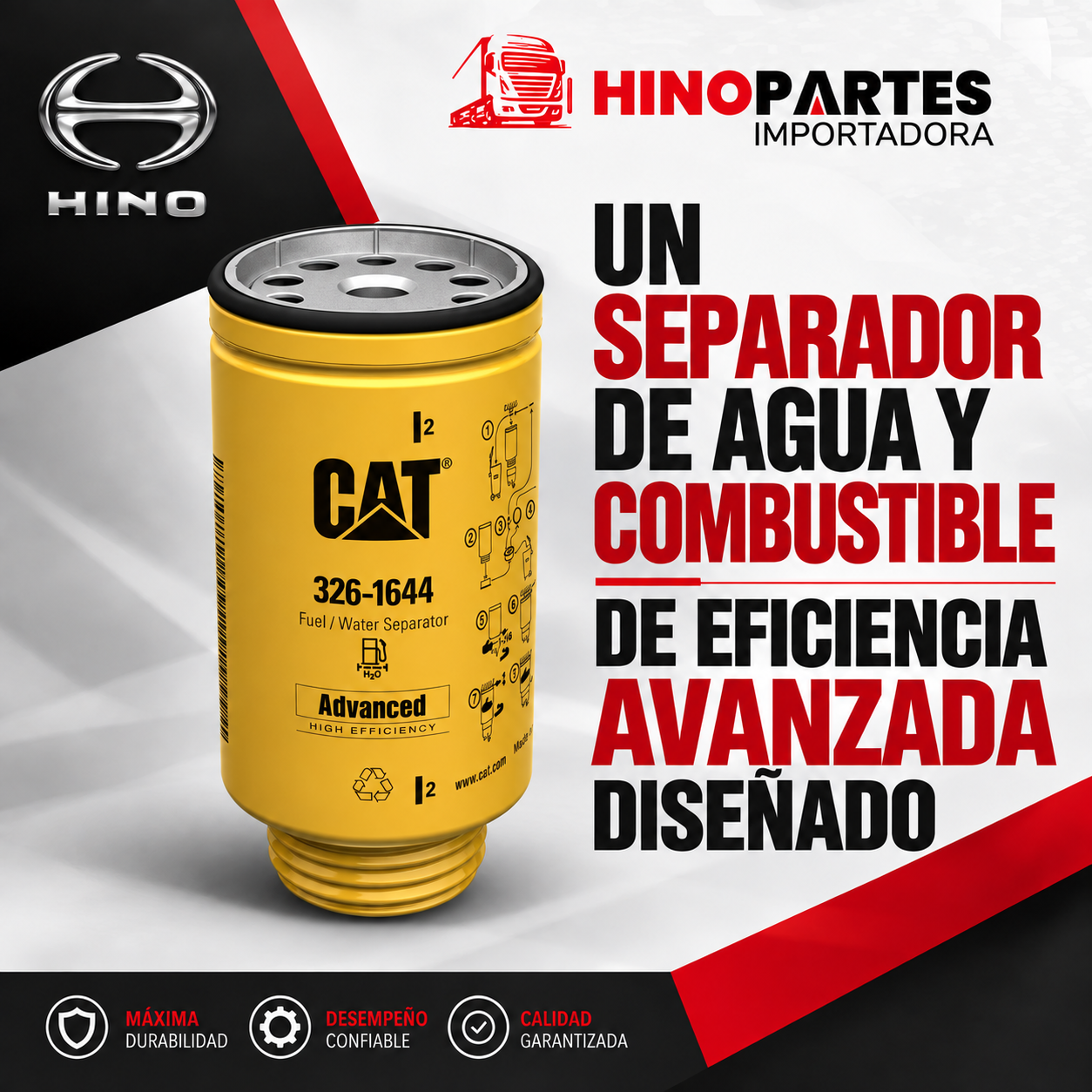 Separador de agua del combustible